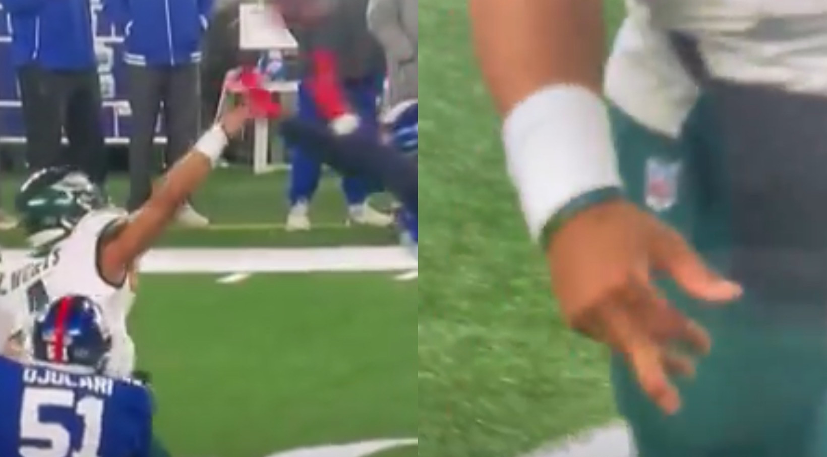 Jalen Hurts' injured finger